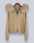 Variant image for Stylish Women's Jacket with Removable Faux Fur Hood - Warm Winter Coat for Women, Versatile Outerwear in Multiple Colors-3