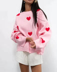 Variant image for Oversized Rose Heart Sweater for Women – Soft Fabric, Relaxed Fit, Cozy and Stylish, Perfect for Casual Outings-4