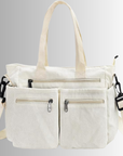 Variant image for Urban Cord Tote Bag with Adjustable Strap, Multiple Pockets – Stylish Shoulder Bag for Everyday Use-4