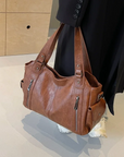 Stylish Vegan Leather Tote Bag with Smart Compartments – Spacious and Lightweight for Work and Everyday Use