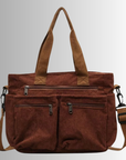 Variant image for Urban Cord Tote Bag with Adjustable Strap, Multiple Pockets – Stylish Shoulder Bag for Everyday Use-3