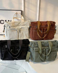 Urban Cord Tote Bag with Adjustable Strap, Multiple Pockets – Stylish Shoulder Bag for Everyday Use
