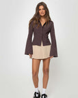 Elegant Striped Blouse for Women – Timeless Long Sleeve Summer Top in Relaxed Fit