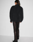 Luxurious High Waist Lace Pants - Elegant Trousers for Special Occasions, Available in Multiple Colors and Sizes