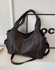 Stylish Vegan Leather Tote Bag with Smart Compartments – Spacious and Lightweight for Work and Everyday Use