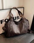 Stylish Vegan Leather Tote Bag with Smart Compartments – Spacious and Lightweight for Work and Everyday Use