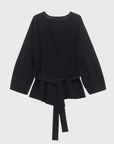 Mauve Long Cardigan for Women with Tie Waist – Stylish Layering Piece in Burgundy, Navy Blue, Black, and Crème