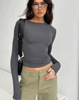 Variant image for Long-Sleeved Women's Top in Soft, Breathable Fabric – Versatile and Flattering Fit for Year-Round Wear-10