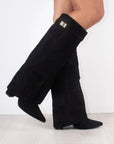 Variant image for Brown Knee High Boots for Women – Elegant High Suede Long Boots with Comfortable Fit-1