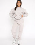 Oversized Women's Tracksuit Set – Soft Fleece Jogging Suit with Relaxed Fit for Exercise and Lounging