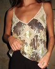 Variant image for Womens Sequin Top with V-Neck – Elegant Going Out Top for Parties in Gold, Silver, and Black-5