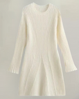 Variant image for Figure-Flattering Women's Mini Dress in Soft Rib Fabric – Versatile Summer Dress with Flared Skirt-1