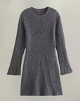 Variant image for Figure-Flattering Women's Mini Dress in Soft Rib Fabric – Versatile Summer Dress with Flared Skirt-7