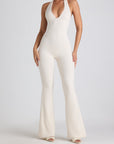 Variant image for Black Flared Leg Jumpsuit for Women – Comfortable Stretch Fabric, Elegant and Versatile Design-1