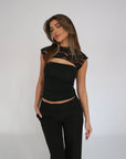 Elegant Lace Womens Blouse – Flattering Long Sleeve Top for Casual and Formal Occasions