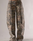 Variant image for Low Waist Camo Cargo Pants for Women – Relaxed Fit Wide Legs, Trendy Urban Style-1