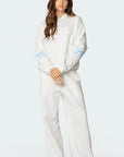 Variant image for Cozy Rosette Two-Piece Women's Outfit – Stylish Oversized Overall Set in Cotton Blend for Relaxed Comfort-7