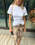 Scrunched Women's T-Shirt – Soft Breathable Fabric with Flattering Fit – Casual Relaxed Style in Multiple Colors