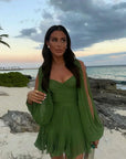 Variant image for Elegant White Mini Dress with Flattering Fit – Versatile Long Sleeve Design for Casual or Formal Occasions-5