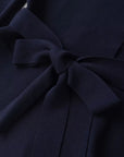 Mauve Long Cardigan for Women with Tie Waist – Stylish Layering Piece in Burgundy, Navy Blue, Black, and Crème
