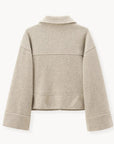 Women's Wool Blend Jacket with Boxy Fit and Wide Collar – Stylish Winter Coat for Casual and Formal Wear
