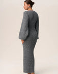 Elegant Long Sleeve Black Maxi Dress for Women – Comfortable and Versatile Fashion for All Occasions