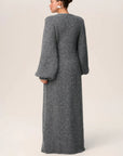 Elegant Long Sleeve Black Maxi Dress for Women – Comfortable and Versatile Fashion for All Occasions