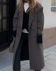Variant image for Oversized Wool Blend Winter Coat for Women with Double Snap Closure – Elegant and Warm Outerwear-7