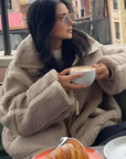 Oversized Teddy Jacket for Women - Cozy Teddy Fleece, Trendy Relaxed Fit for Chilly Days, Machine Washable