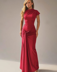 Variant image for Elegant Black Maxi Dress for Women – Long Sleeve Adjustable Lace-Up Back, Flattering Fit for Special Occasions-9