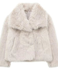 Variant image for Elegant Women's Faux Fur Jacket – Warm Outerwear in Sizes XS-L for Any Occasion-8