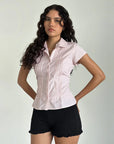 Variant image for Elegant White Blouse with Classic Fit, Versatile Design, and Modern Details – Perfect for Office or Casual Wear-7