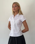 Variant image for Elegant White Blouse with Classic Fit, Versatile Design, and Modern Details – Perfect for Office or Casual Wear-1