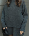 Variant image for Elegant Women's Loungewear Set – Soft Knitted Two-Piece Top and Skirt Combo for Stylish Comfort-22