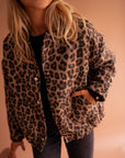 Stylish Leopard Print Bomber Jacket for Women - Oversized Fit with Comfortable Lining and Practical Pockets
