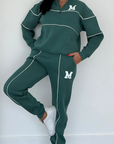Variant image for Oversized Tracksuit Set with High-Neck Sweater and Elastic Waist Pants – Comfortable and Trendy Casual Wear-31