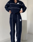 Variant image for Oversized Tracksuit Set with High-Neck Sweater and Elastic Waist Pants – Comfortable and Trendy Casual Wear-13