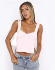 Essential Women's White Crop Top – Comfortable Long Sleeve Design for Effortless Summer Style