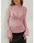 Variant image for Elegant Lace Women's Blouse with Wide Sleeves – Versatile Fashion Top for Any Occasion-21