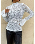 Elegant Lace Women's Blouse with Wide Sleeves – Versatile Fashion Top for Any Occasion