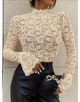 Variant image for Elegant Lace Women's Blouse with Wide Sleeves – Versatile Fashion Top for Any Occasion-11