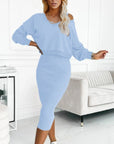 Variant image for Elegant Co Ord Set for Women – Sleeveless Dress with Loose V-Neck Sweater – Versatile Two Piece Set for All Occasions-13