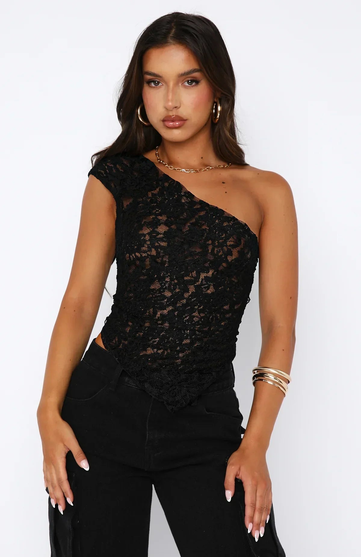 Variant image for Elegant Lace Women's Top – Versatile Going Out Blouse in Soft, Breathable Fabric-5