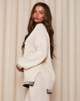 Comfortable Knitted Co Ord Set – Soft Fabric Lounge Set with Matching Top and Pants for Everyday Style