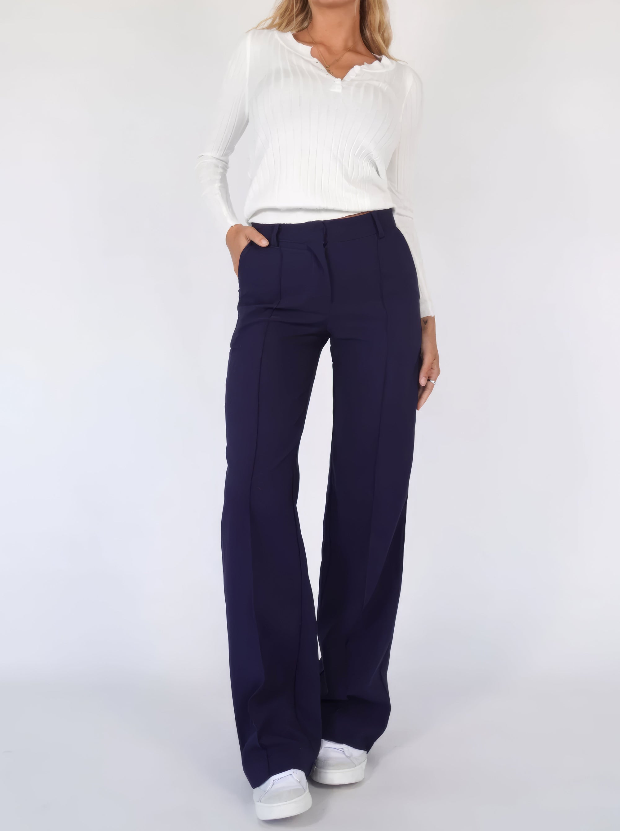 Variant image for High Waist Wide Leg Pants for Women – Comfortable, Versatile Trousers in Soft Fabric-19