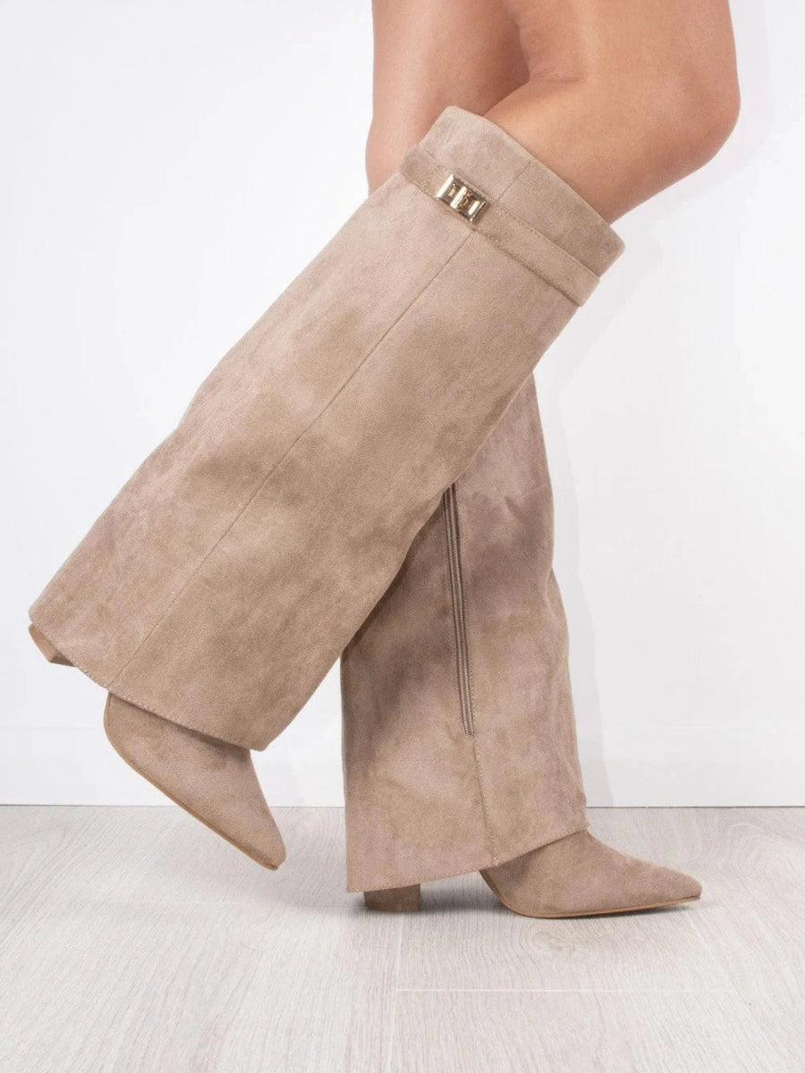 Variant image for Brown Knee High Boots for Women – Elegant High Suede Long Boots with Comfortable Fit-10