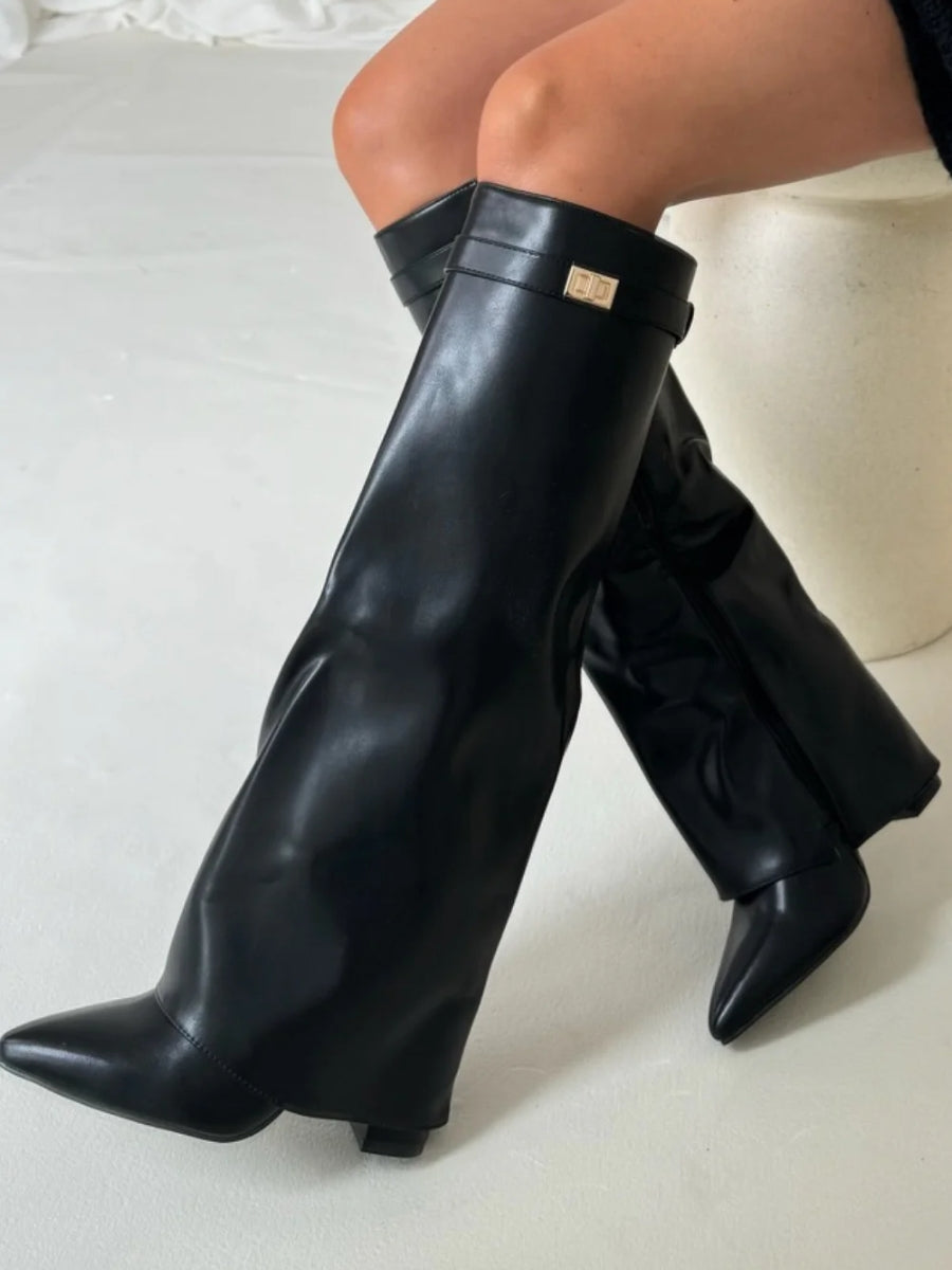 Variant image for Brown Knee High Boots for Women – Elegant High Suede Long Boots with Comfortable Fit-28