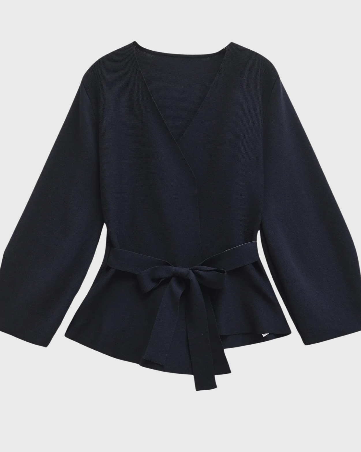 Variant image for Mauve Long Cardigan for Women with Tie Waist – Stylish Layering Piece in Burgundy, Navy Blue, Black, and Crème-7
