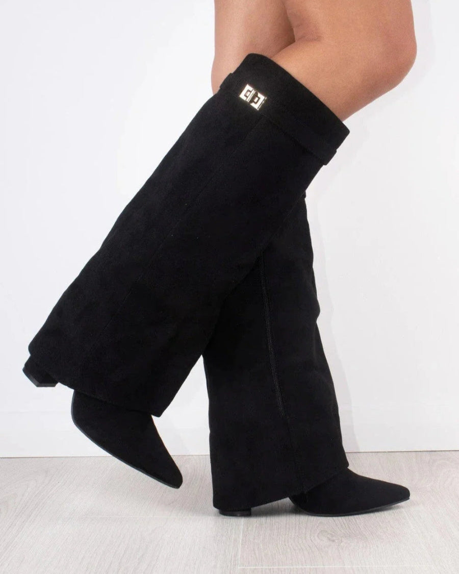 Variant image for Brown Knee High Boots for Women – Elegant High Suede Long Boots with Comfortable Fit-1