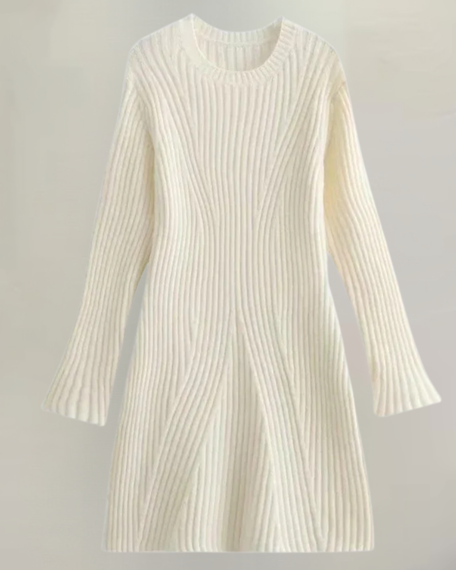 Variant image for Figure-Flattering Women's Mini Dress in Soft Rib Fabric – Versatile Summer Dress with Flared Skirt-1